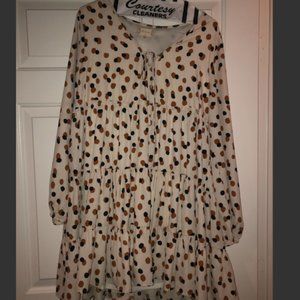 Polka Dot Long Sleeve Dress